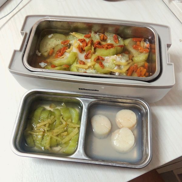 我愛電鍋*絲瓜枸杞蒸魚：Yen 一起做