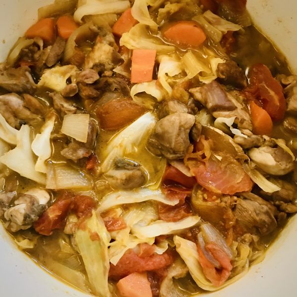 茄汁高麗菜燉雞：邋遢媽媽 一起做