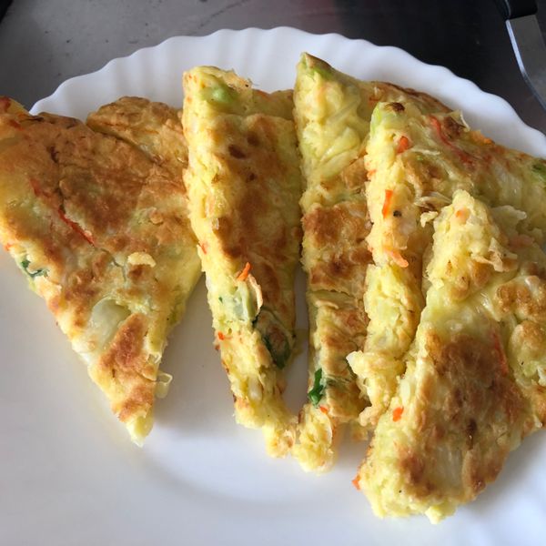 高麗菜煎餅 : 點媽一起做