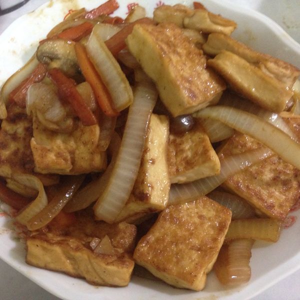 洋蔥蠔油燒豆腐 : Duffy Hsu一起做