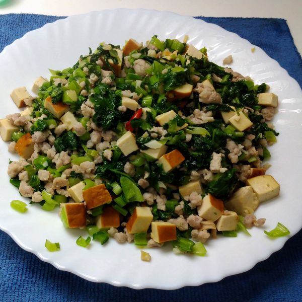 自製雪裡紅 vs 肉末五香豆干炒雪裡紅：Crystal Pan 一起做