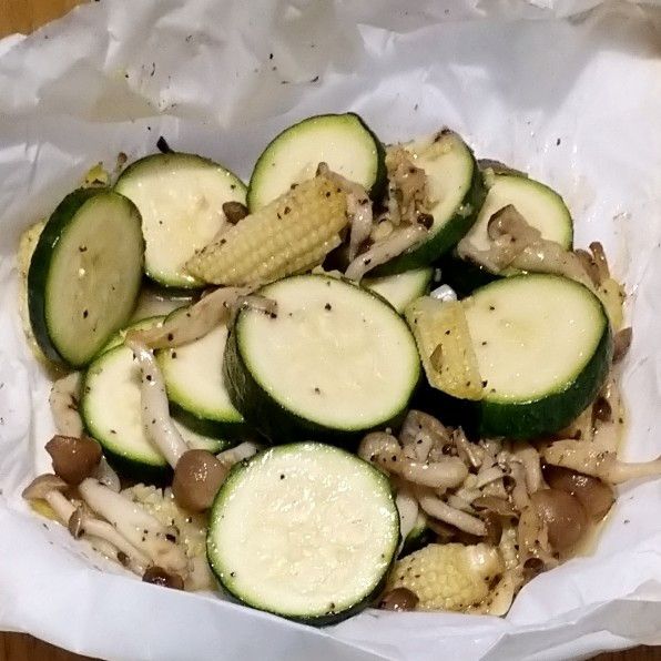 鹽烤櫛瓜玉米筍🥒 : Crystal Pan一起做