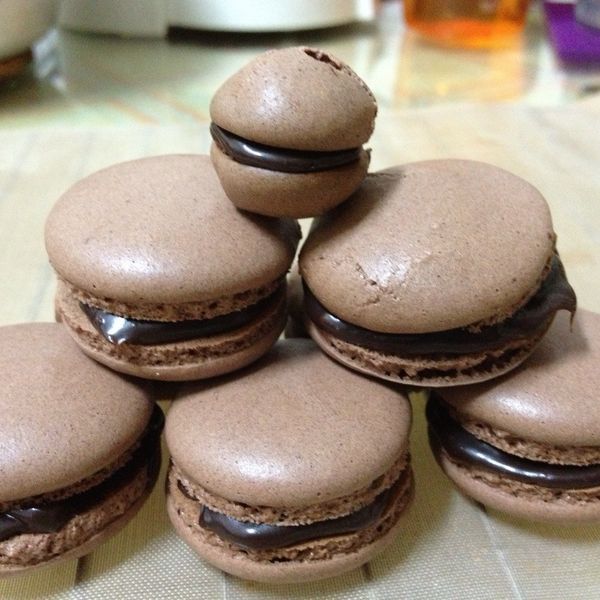 甜點♪ 巧克力馬卡龍 Chocolate Macaron：Ya-feng Liu 一起做