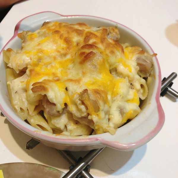 白醬蘑菇培根義大利麵 : 黃童童一起做