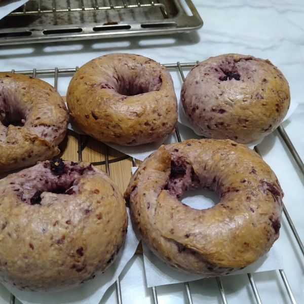 無油乳酪桑椹貝果:均 一起做
