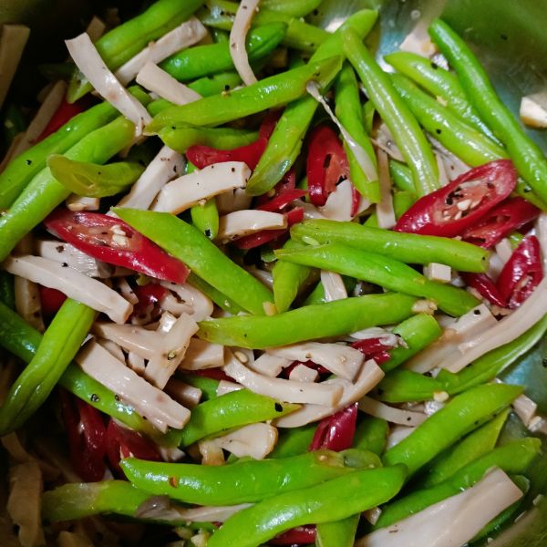 四季豆涼拌杏鮑菇:Yen Yen Linyen 一起做