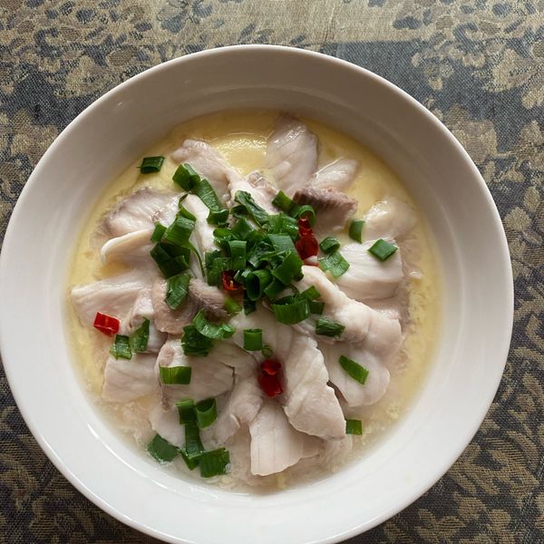 鯛魚腹片蒸蛋：貓貓 一起做