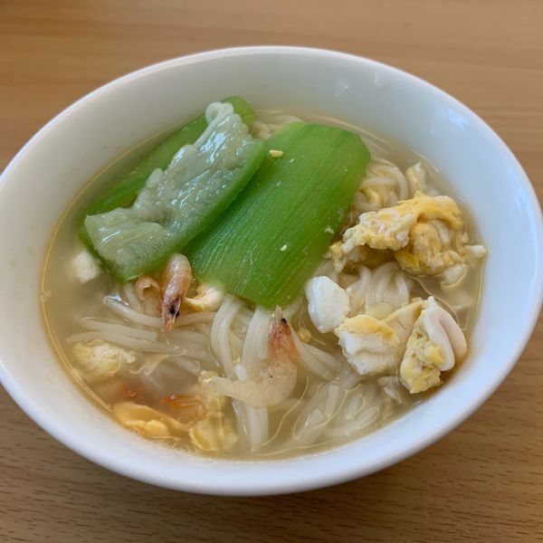 雞蛋絲瓜麵線 - 蛋奶素 : 一紋一起做