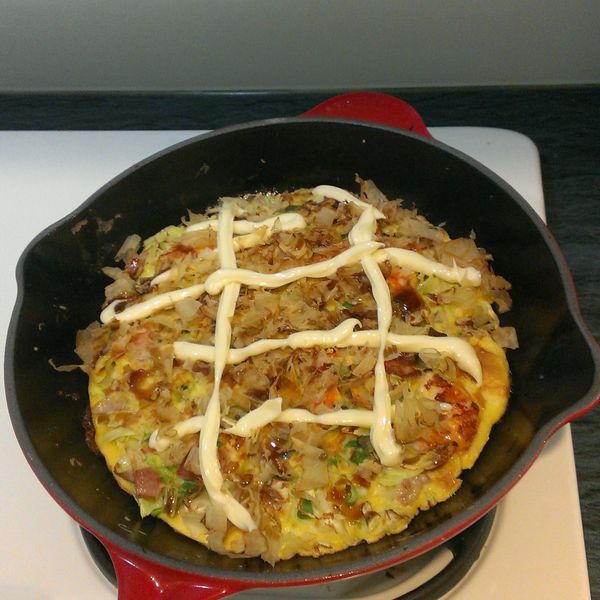 素食大阪燒：林咖啡 一起做