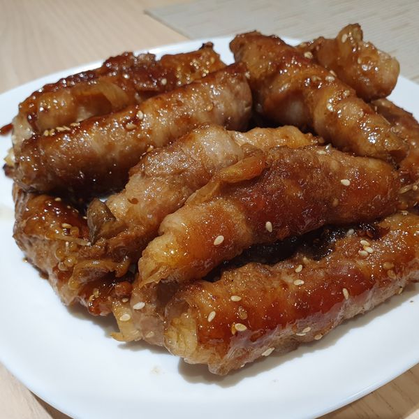 照燒金針菇肉捲:Huei-min Jhuo 一起做