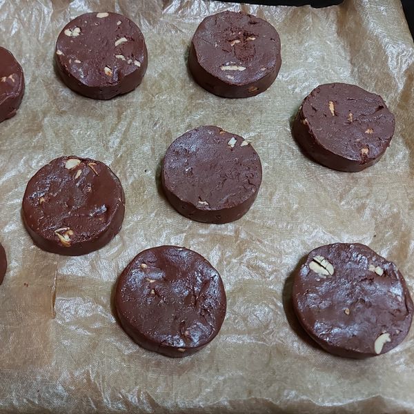 巧克力磚核桃餅乾 : 小梨一起做