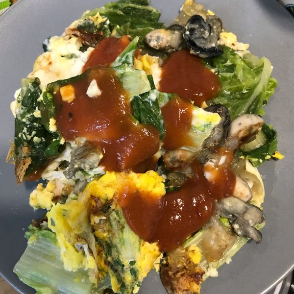 自己動手作超簡單蚵仔煎、蝦仁煎 : 請嚐嚐看一起做