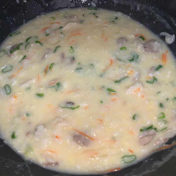 牛肉貢丸粥：Kay lee 一起做