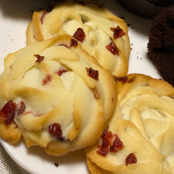 玫瑰擠花餅乾 : Fanny一起做