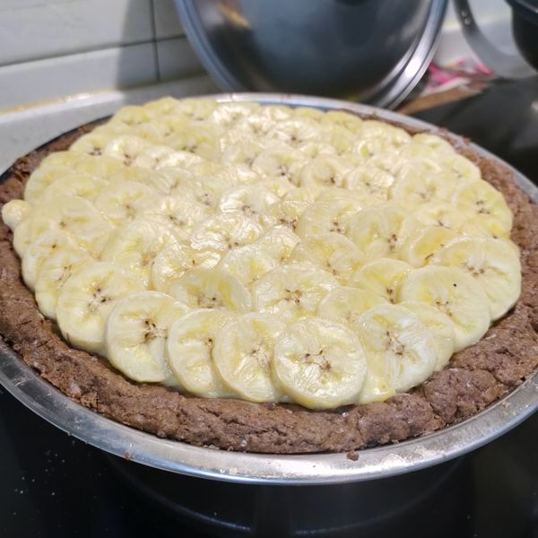 [阿妮塔♥sweet] 香蕉奶油布丁塔淋焦糖醬。：蕭雨晴 一起做