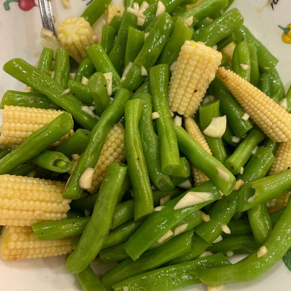 四季豆涼拌杏鮑菇:Alyssa Li 一起做