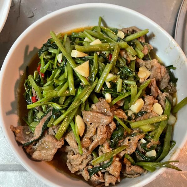 ［家常料理］空心菜炒牛肉：patty hsu 一起做