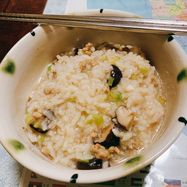 美味香菇肉粥：珊珊 一起做