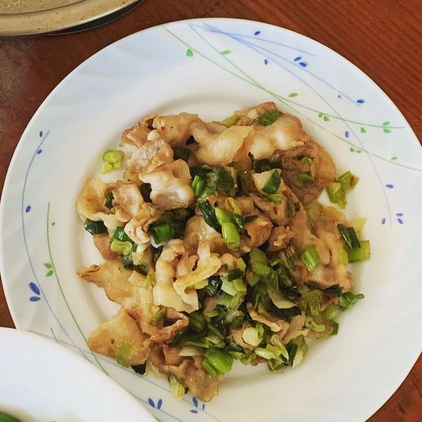 祖傳秘方-味增蔥花炒豬肉 : Una Lin一起做