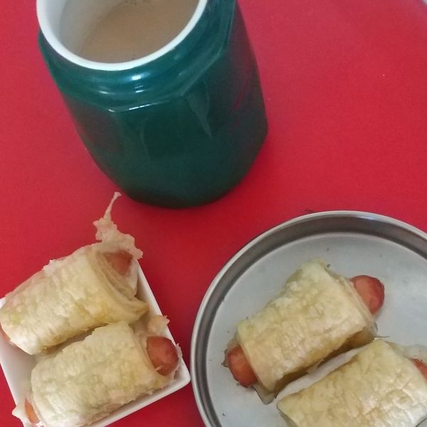 酥皮起司德式香腸捲 : 玉菁一起做