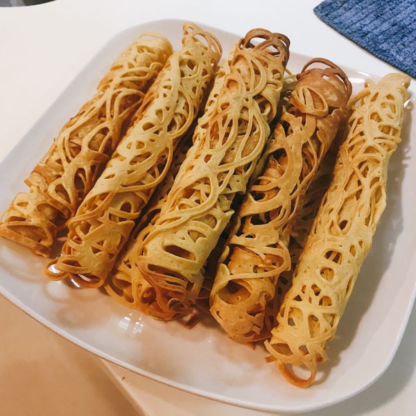 香草公主蕾絲蛋捲：Frannie Liu 一起做