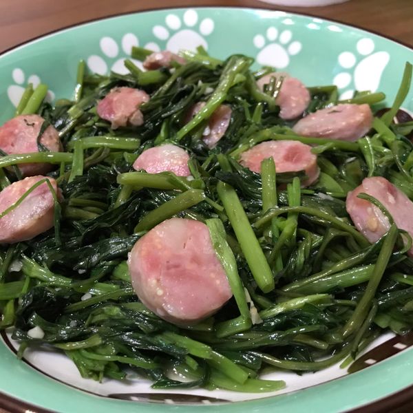 空心菜炒香腸 : Deer一起做