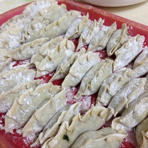 韭菜水餃 : 怷一起做