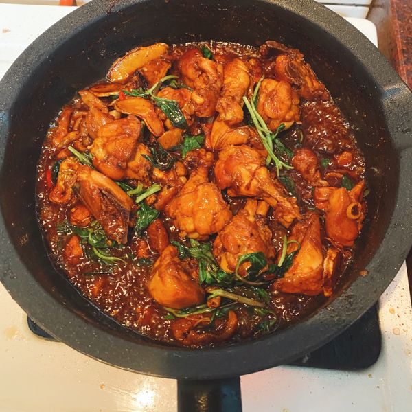 九層塔三杯雞 : 夏天的風一起做