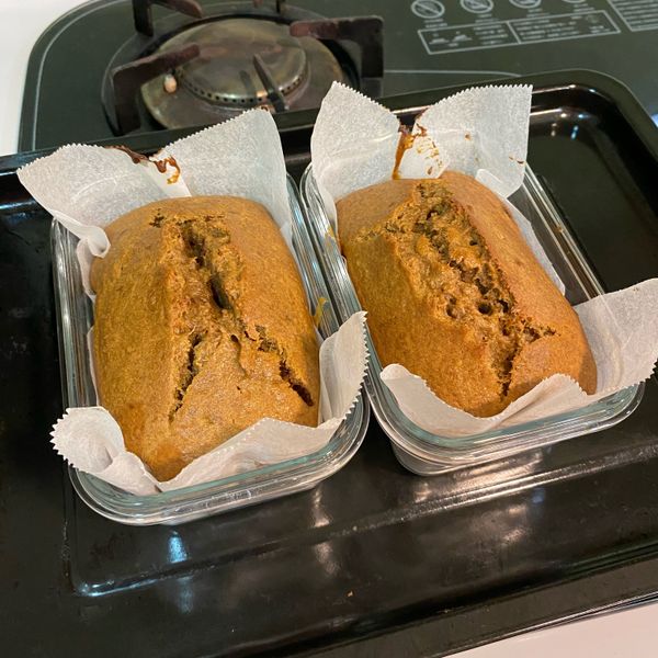 香蕉蛋糕～鬆餅粉做的喔 : Tina一起做