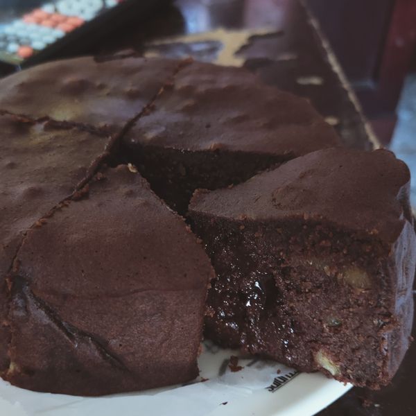 【低碳低醣生酮】熔岩巧克力布朗尼 : sally一起做