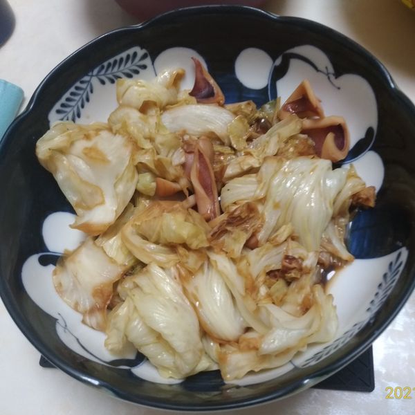 ♡高麗菜酸炒花枝♡ : 官國萍一起做