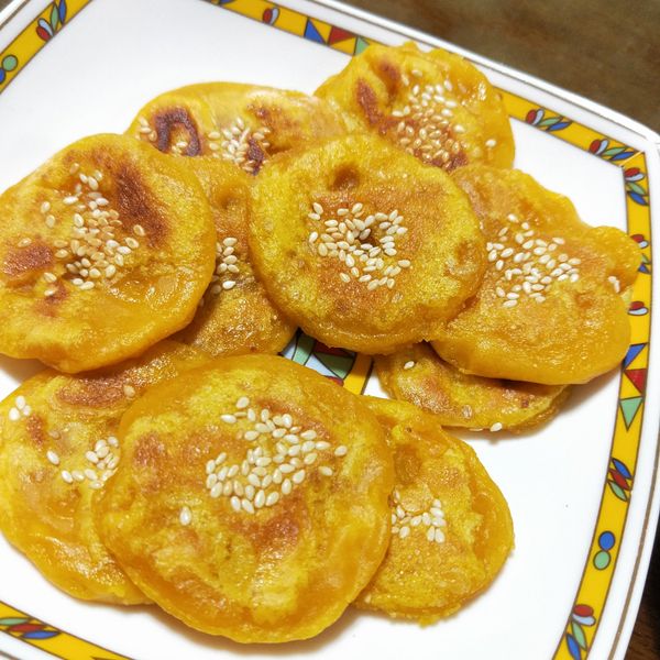 南瓜小Q餅 : 佳紜一起做