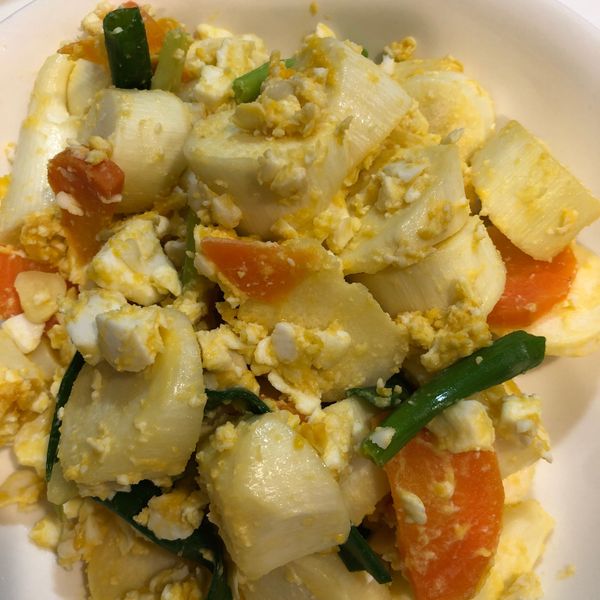 金沙茭白筍：Estrella Chueh 一起做