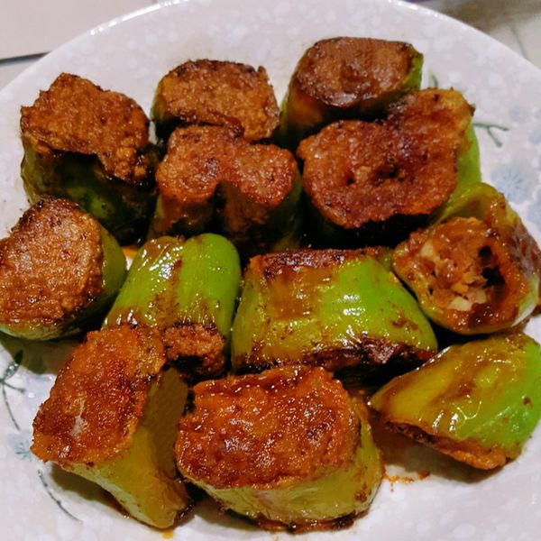 超下飯青椒鑲肉 : Q比一起做