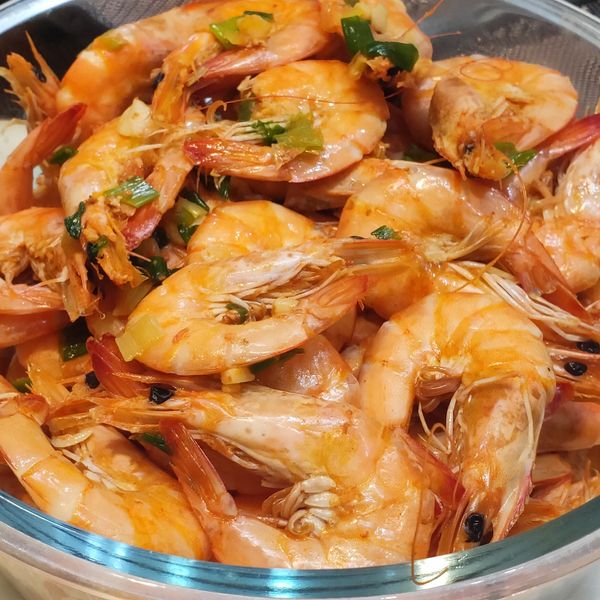 下酒首推🍻椒鹽蒜頭蝦：chen chen 一起做