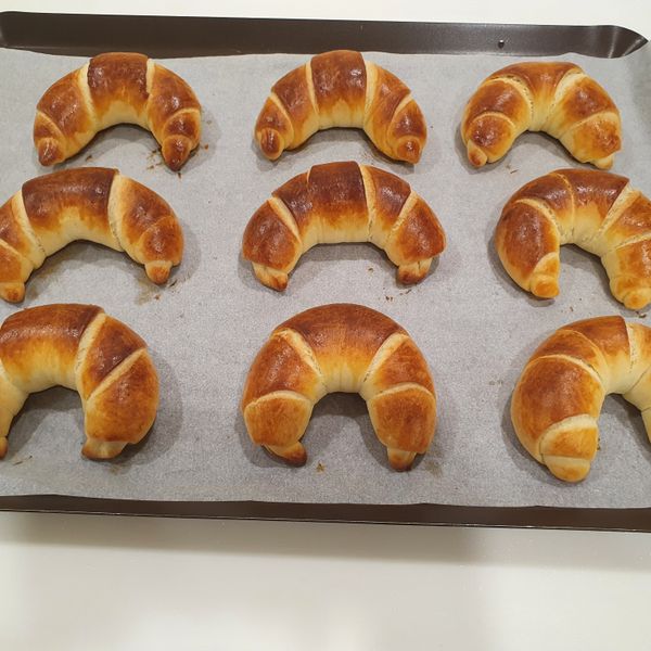 牛角麵包。免基本發酵，省時懶人麵包 : 亮晶晶一起做