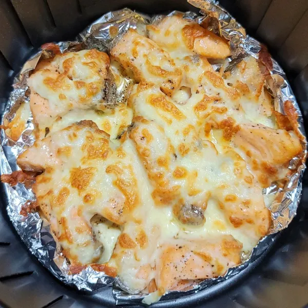 《氣炸鍋料理》焗烤鮭魚：宛臻 一起做