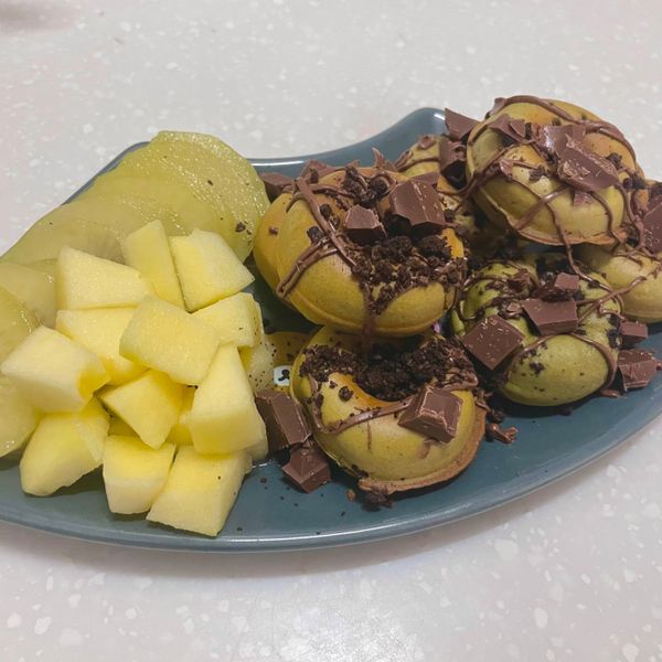 甜甜圈-鬆餅機：Y 一起做