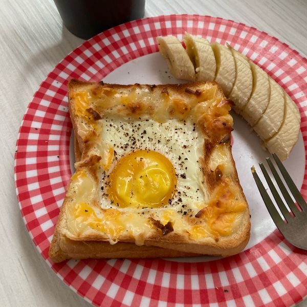 吐司烤蛋(小烤箱料理) : HAO一起做
