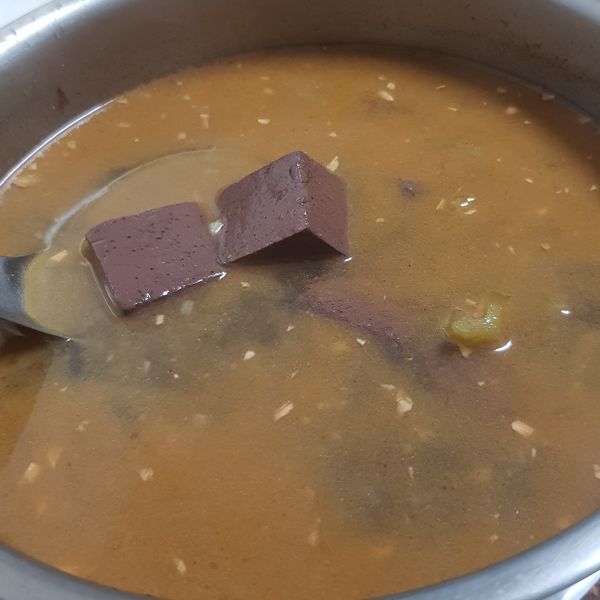 豬血湯 : hh一起做