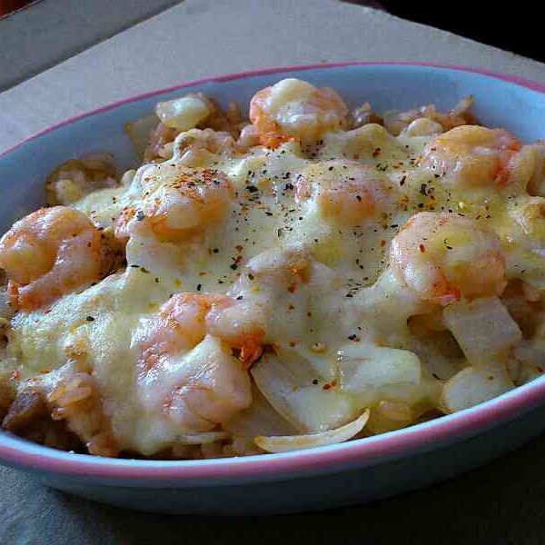 蝦仁焗烤飯 : Yu Ching一起做