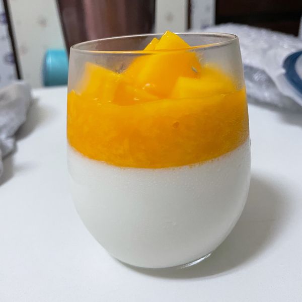 芒果鮮奶酪(不加鮮奶油) : 雜貨店的魚一起做