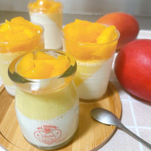 雙色芒果鮮奶酪 : Sie Shushu一起做