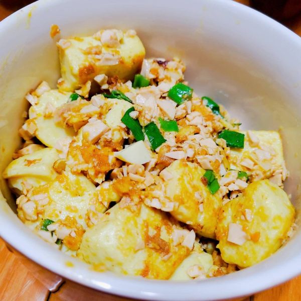 金沙雞蛋豆腐 : Apple一起做