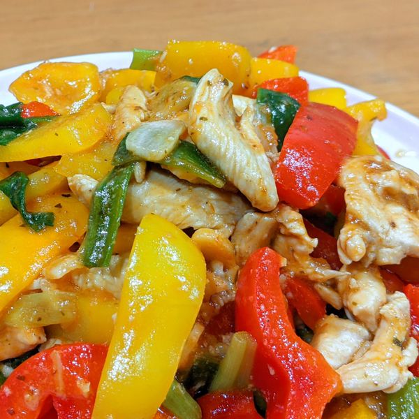 糖醋彩椒雞肉片 : 大軒一起做