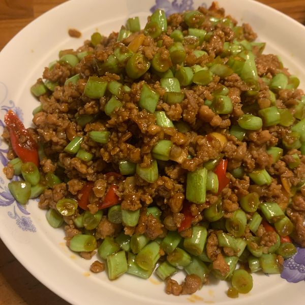 辣豆瓣炒四季豆肉末 : 拉拉一起做