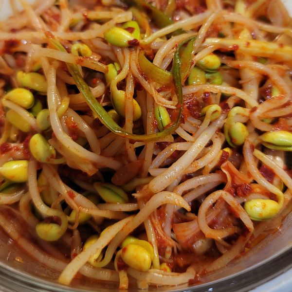 韓式涼拌黃豆芽蔥絲 : Rita  Lin一起做