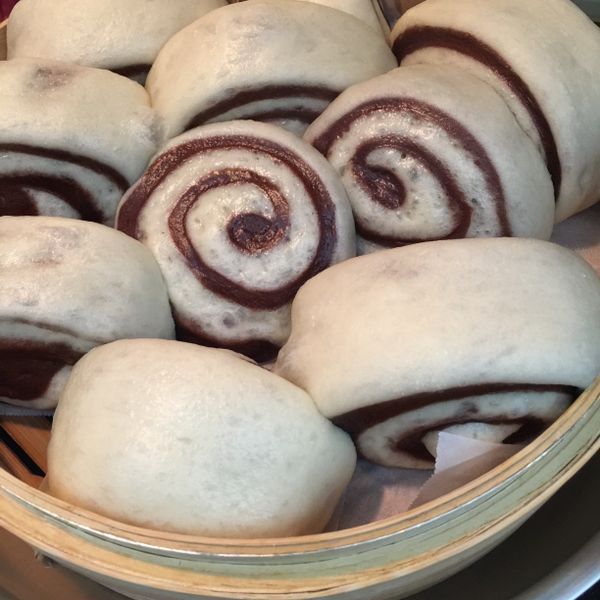 可可鮮奶饅頭 : 米香一起做