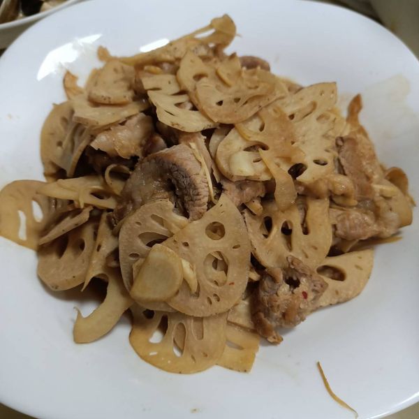 蓮藕腐乳肉片 : 周佳郁一起做