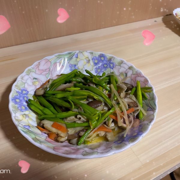 麻油炒金針花 : 邱資晴一起做